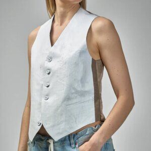 BNWT SS25 MM6 MAISON MARGIELA PAINTED PANELED VEST 42